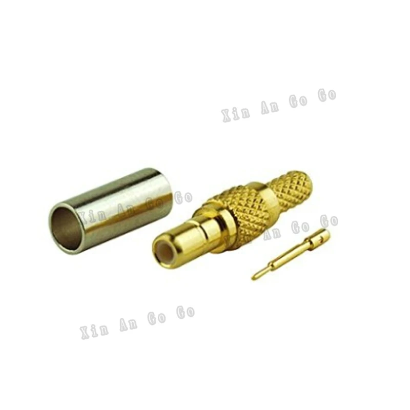 SSMB мужчина обжимной RF разъем штепсельная Вилка для RG316 RG174 LMR100 коаксиальный