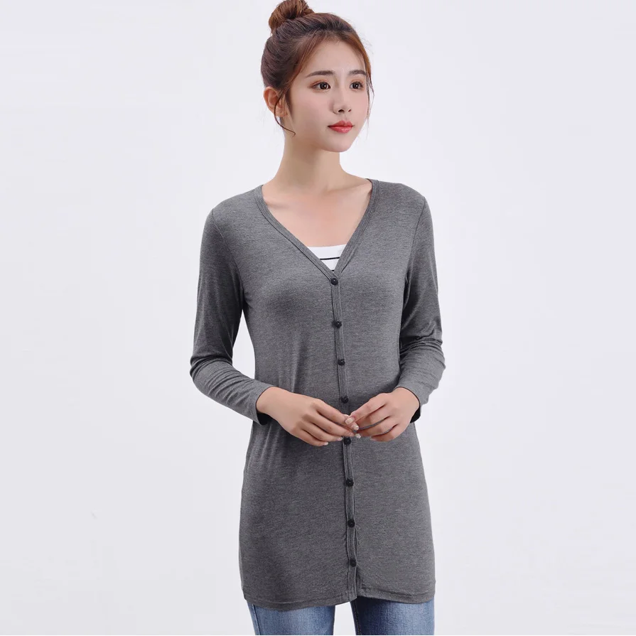 

Women Modal knitted Cardigan Thin Coat Jacket Spring Autumn Long Sleeve Knitted Cardigan Jacket Female Casual Thin Coats FP0913
