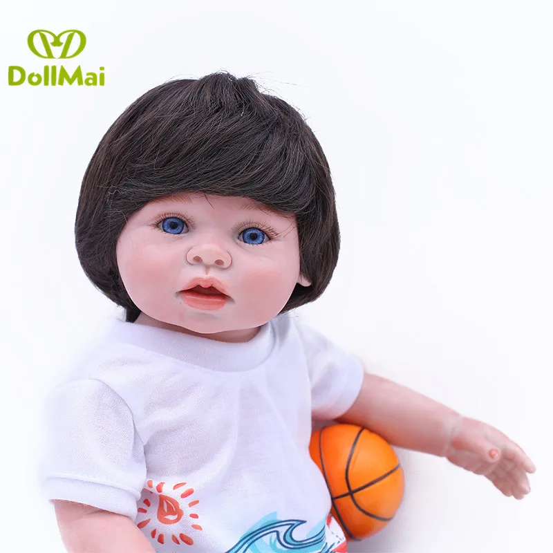Bebes reborn настоящие Полные Силиконовые куклы Малыши-мальчики 43 см Новорожденный