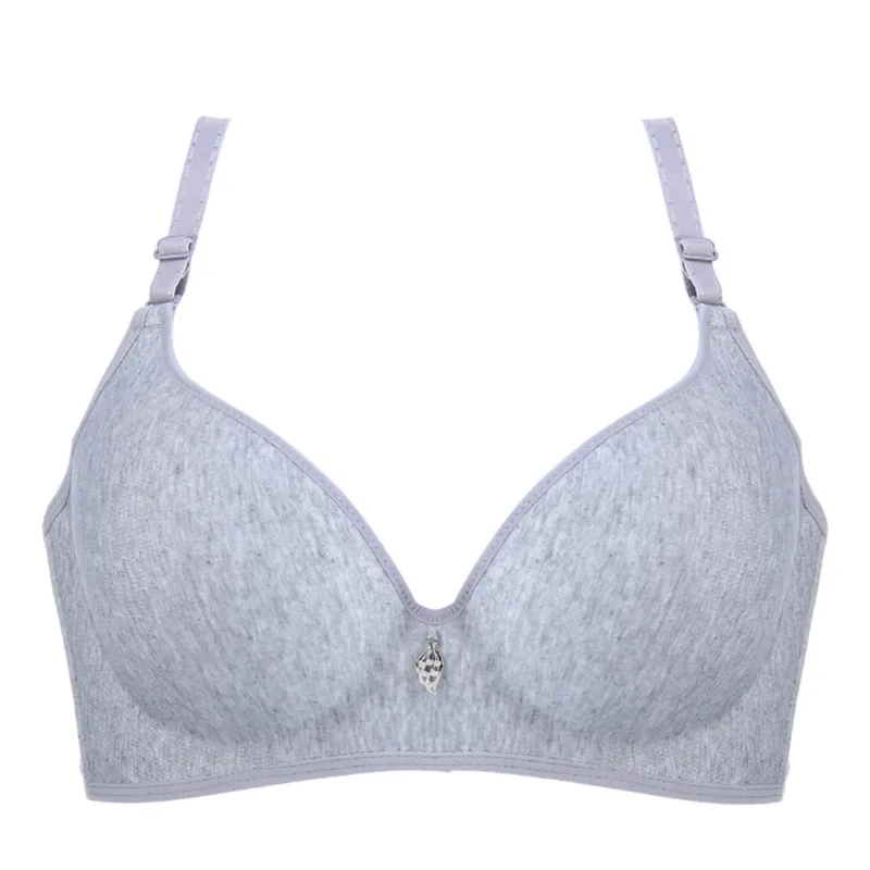 Бесшовный бюстгальтер для женщин цельный цветное хлопковое нижнее белье без