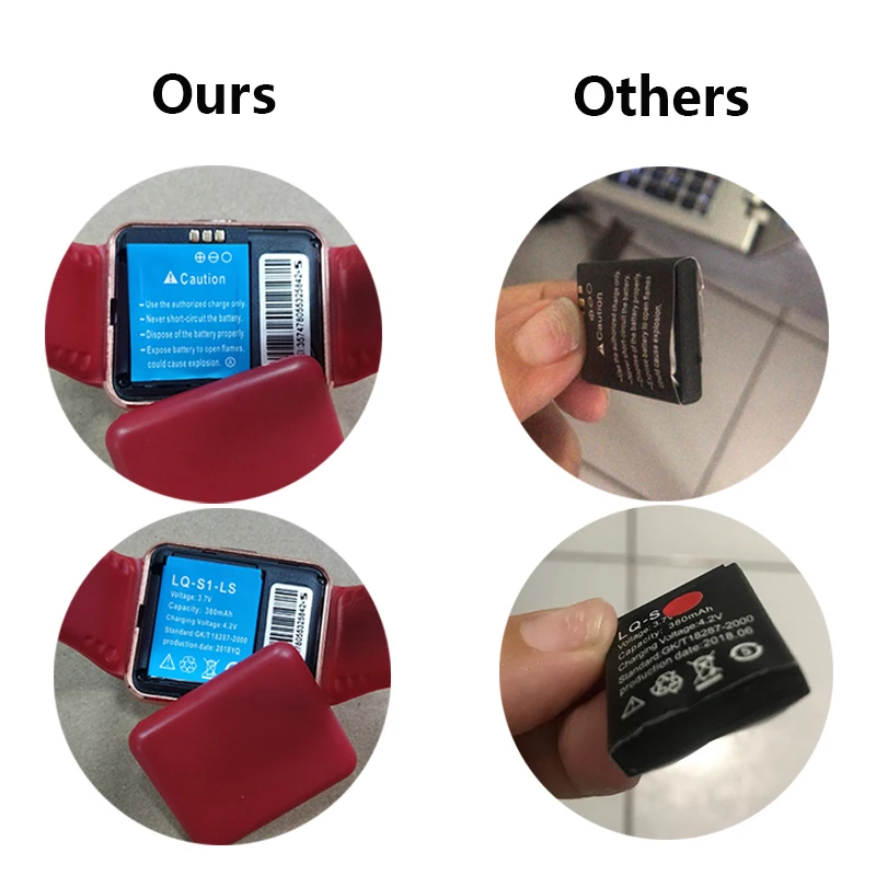 Vitog Высококачественная батарея GT08 Bluetooth Смарт часы с SIM картой здоровые для Samsung