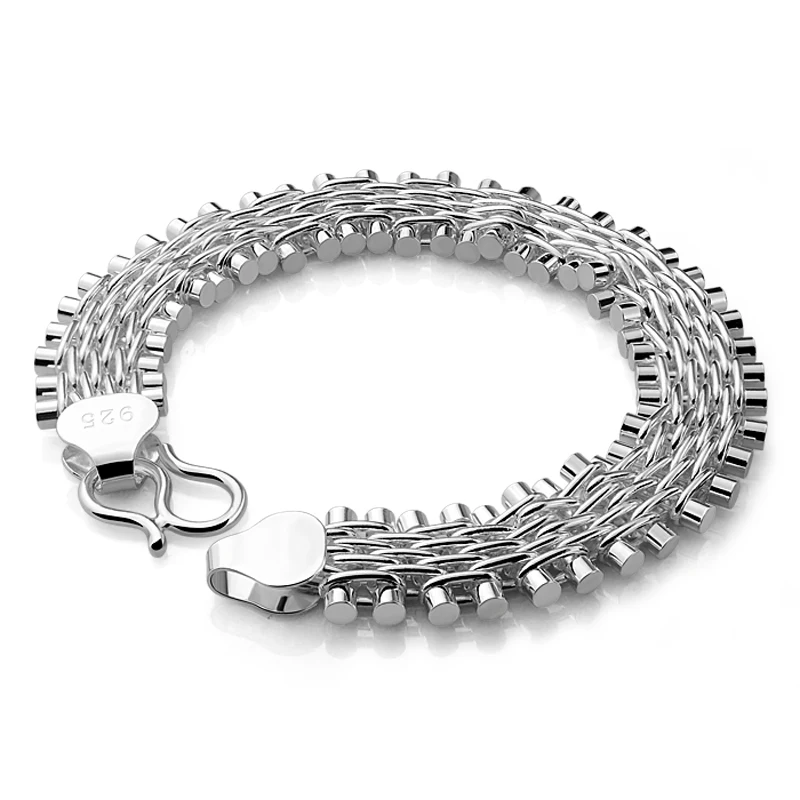 Модный Индивидуальный браслет Боулинг для женщин Твердое Серебро 925 пробы 13 мм 20