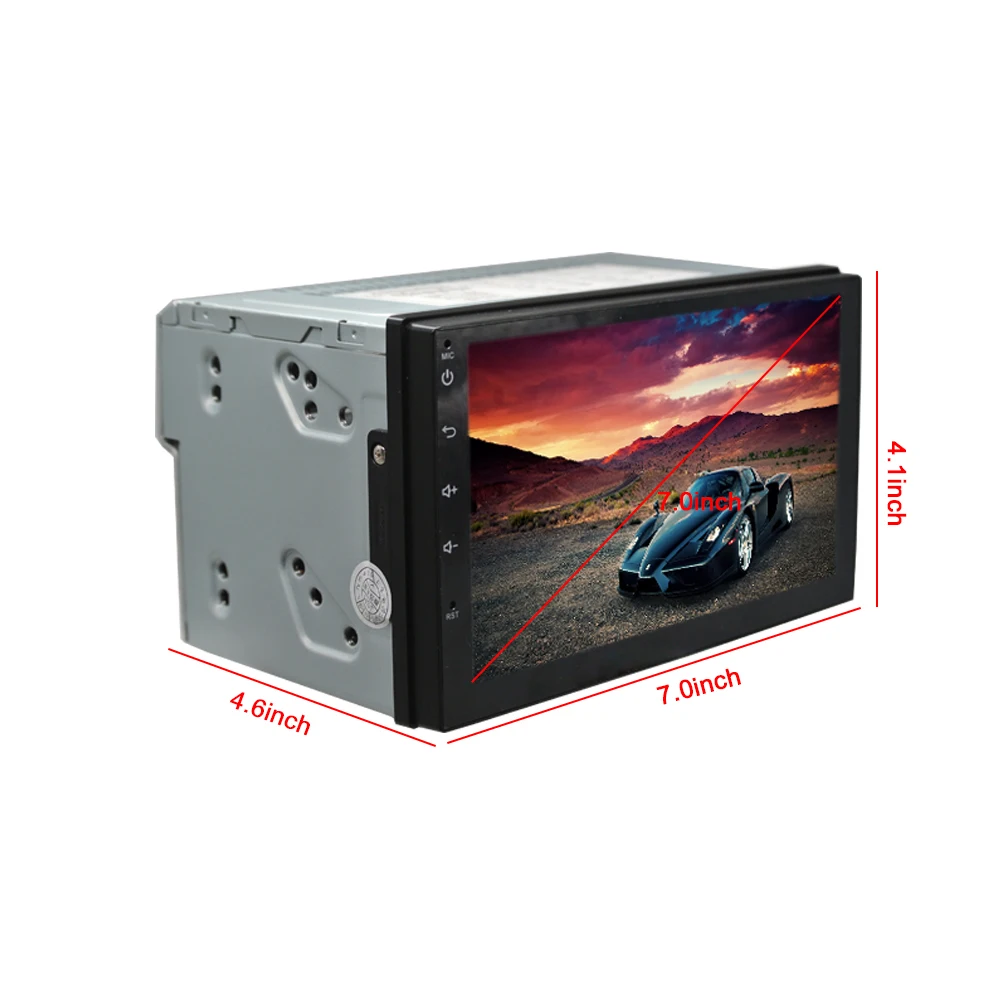 2 Din Android Car Radio Stereo 7&quot1024*600 Universal Player GPS Navigation Wifi Bluetooth USB Audio Player(No DVD) | Автомобили и