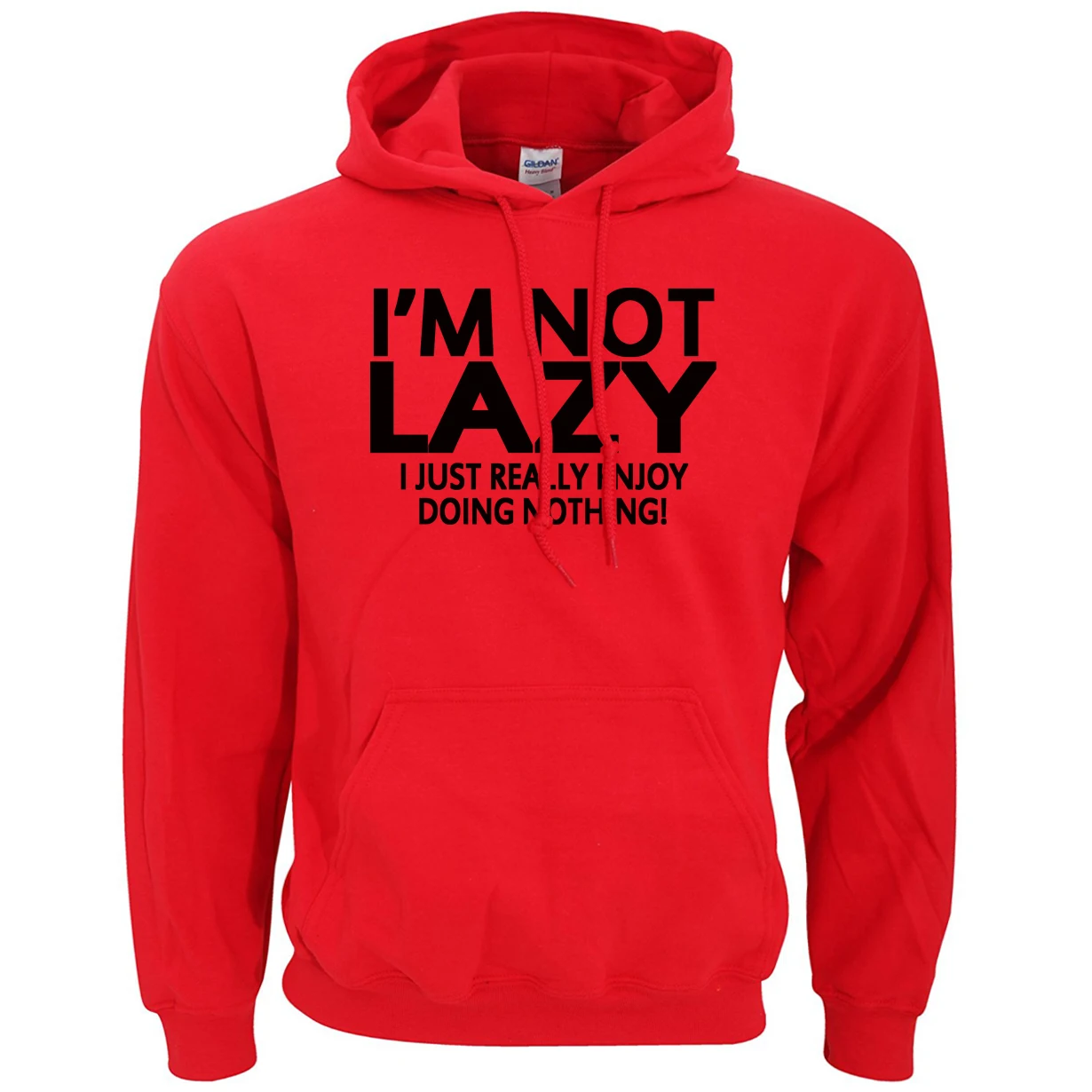 Забавный флисовый Мужской свитшот для взрослых I'm Not Lazy I Just Enjoy Doing Nothing с принтом