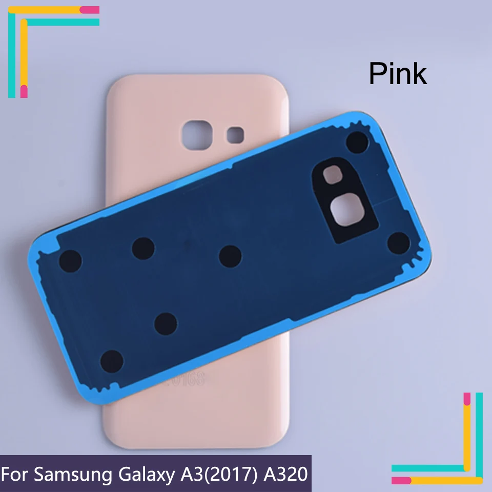 50 шт./лот для Samsung Galaxy A3 2017 a320 A320F A320Y корпус крышка батареи задняя чехол дверь шасси