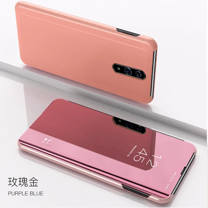 Роскошный прозрачный зеркальный умный чехол для телефона Oppo Reno, кожаный флип-чехол для Oppo Reno F11 Pro, кожаный чехол с подставкой