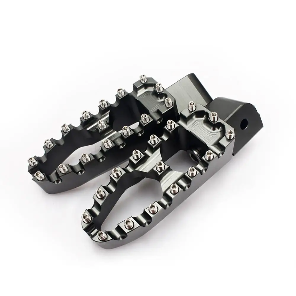 BIKINGBOY Billet Aluminum CNC Rear Footpegs Foot Pegs For Ducati Scrambler All Models Years Black &amp Silver Titanium | Автомобили и