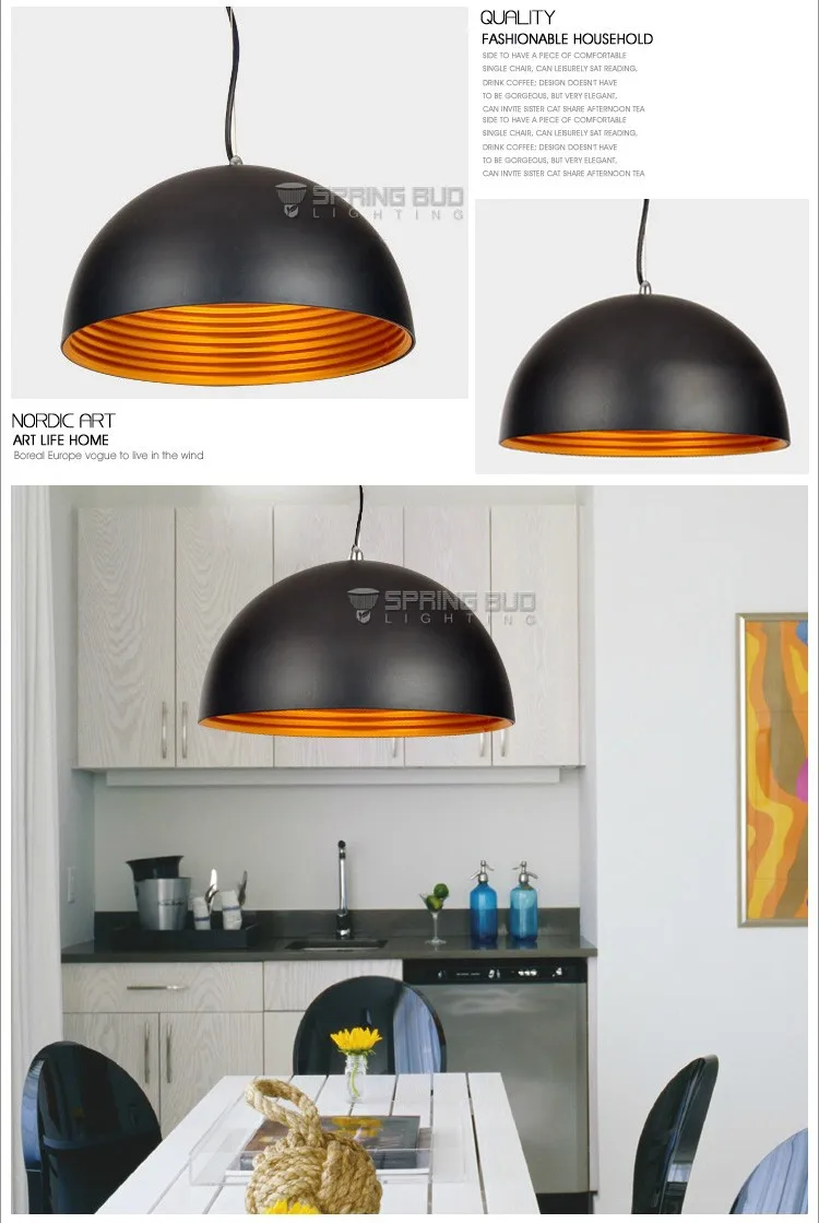 Двухслойные 30 см железные полукруглые черно-белые подвесные потолочные