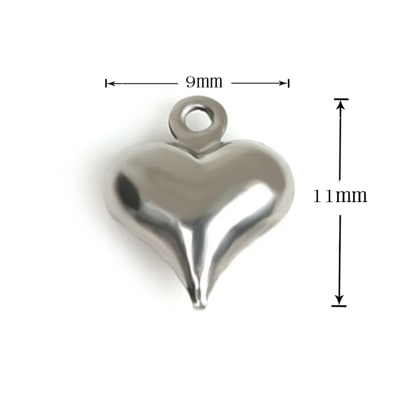 9x11mm шармы в форме полого сердца кулон 20 ⑤ пакет из нержавеющей стали ювелирные