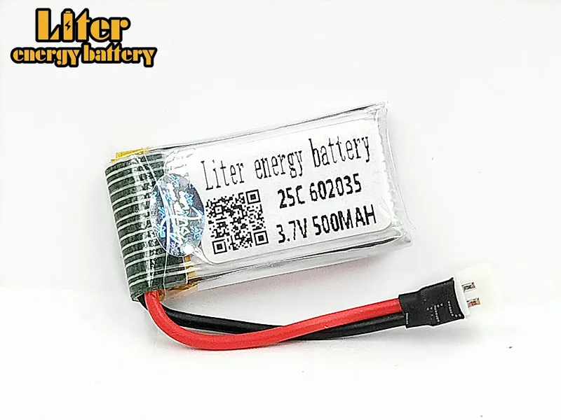 Литий-полимерный аккумулятор 3 7 В 500 мАч для Hubsan H107 D MJXRC F47 Difeida DFD F180 FY310B m62R 25C 1S XH