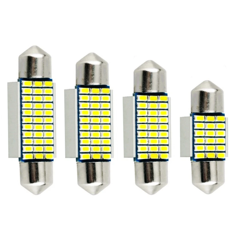 31 мм 36 мм 39 мм 42 мм гирлянда C5W C10W Светодиодный светильник 18 27 30 33 SMD 4014 светодиодный Canbus без ошибок авто Интерьер Doom лампа для чтения автомобиля