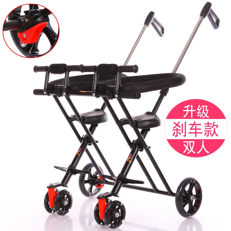 Micr trike xl люлька двойная легкая прогулочная коляска трейлер для покупок подходит