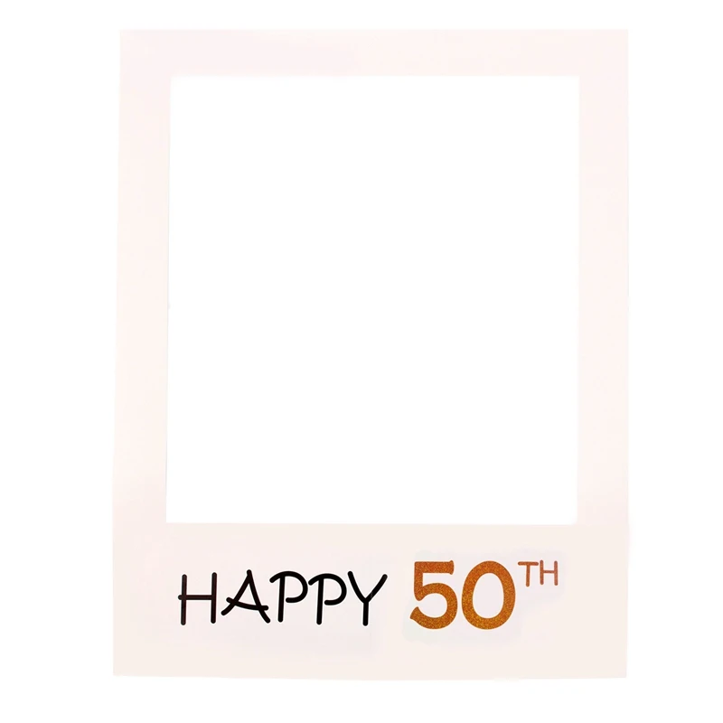 50th birthday frame QIFU 16, 18, 21 лет, фоторамка, фоторамка на день рождения, реквизит для фотобудки, 1, 16, 30, 40, 50 лет, украшение на свадьбу, день рождения, только что замужние - Цвет: 50th birthday frame