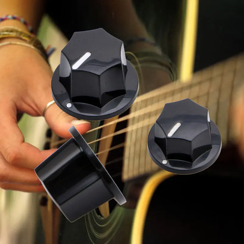 3 шт./компл. пластиковые ручки управления для запасных частей Fender Jazz Запчасти бас