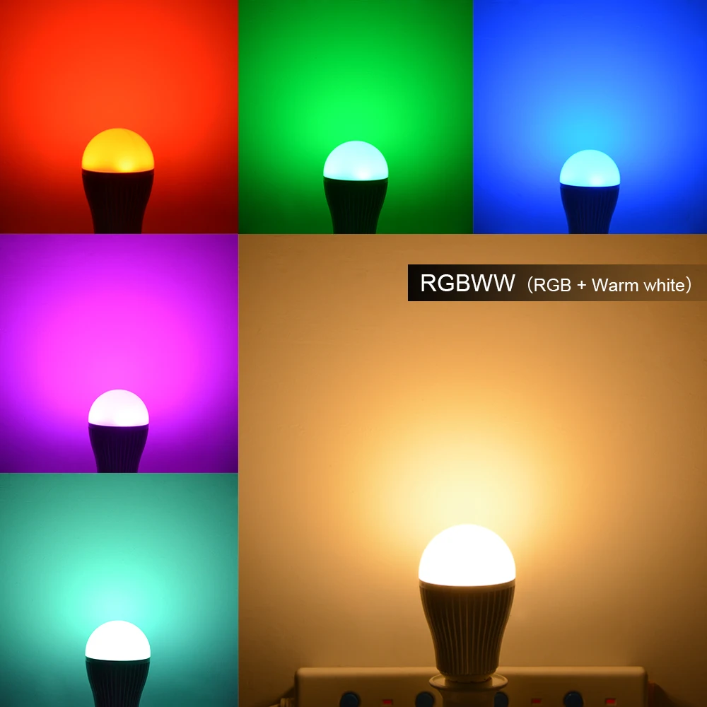 100% оригинал с регулируемой яркостью Mi Light RGBW RGB WW Светодиодная лампа 2 4G RF/WiFi