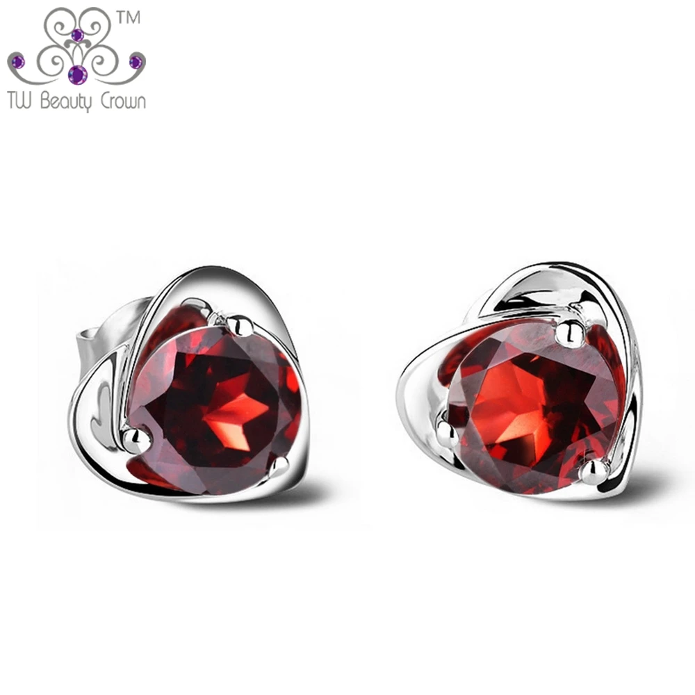 Женские серьги-гвоздики из серебра 925 пробы с фианитом | Украшения и аксессуары
