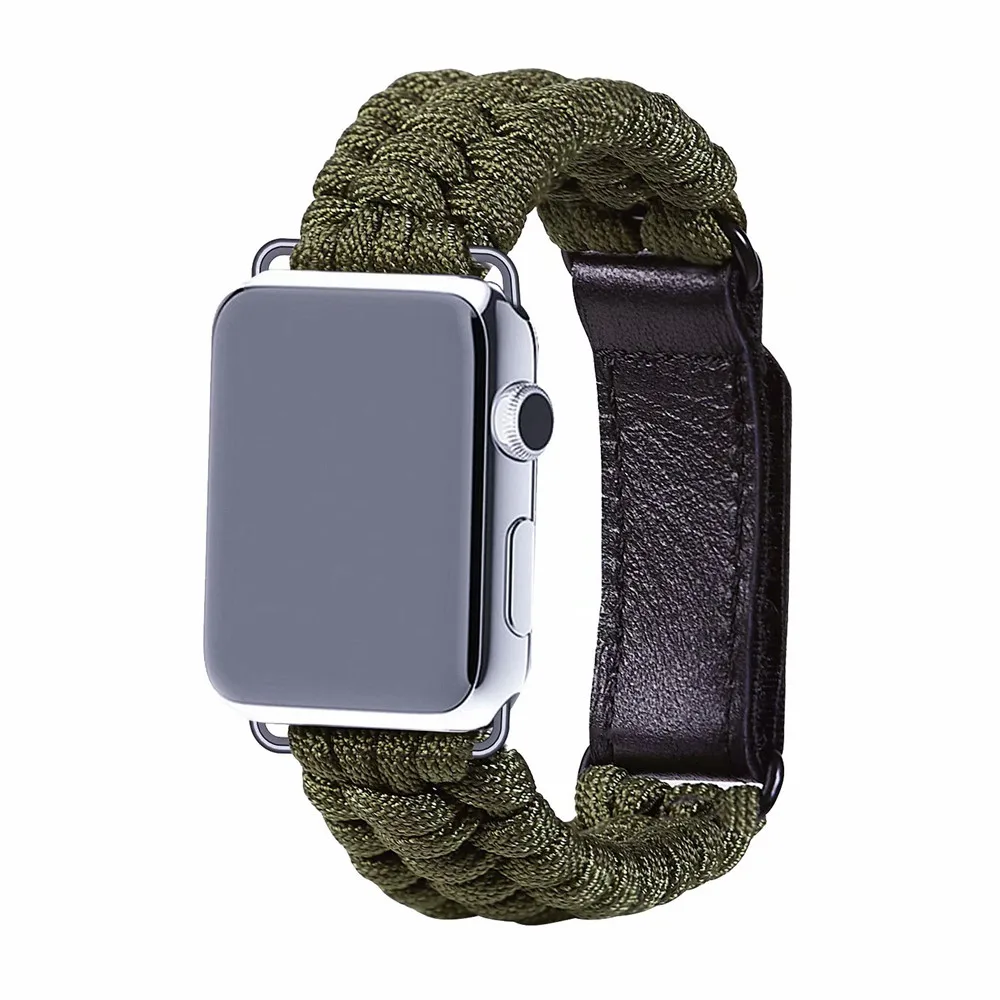 Ремешок нейлоновый сменный для Apple Watch SE Band плетеный спортивный браслет активного