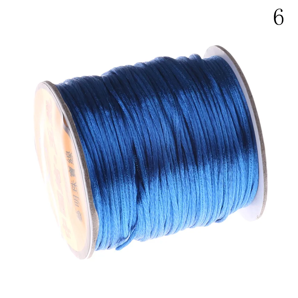 

Fashion New 75meter 1mm Soft Satin Nylon Cord Solid Rope For Jewelry Making Non-Toxic And Tasteless MultiColor DIY Accessories