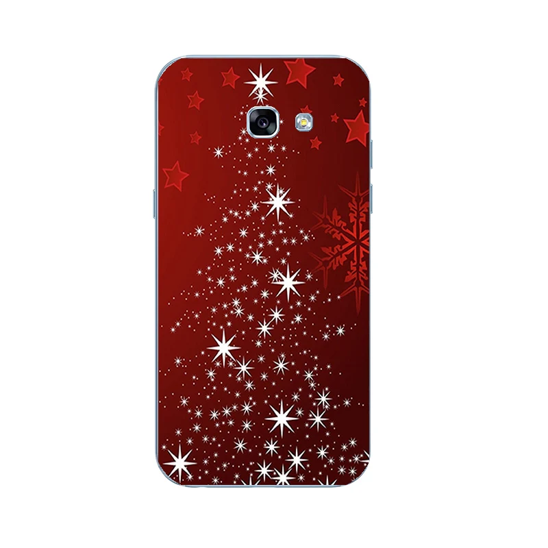 9183 14 Для Samsung Galaxy A7 TPU чехол для телефона для A320 A520 A720 оболочка прозрачная ПВХ-пленка для A3 A5() Задняя крышка белого цвета, рисунок со снегом - Цвет: 9183 14