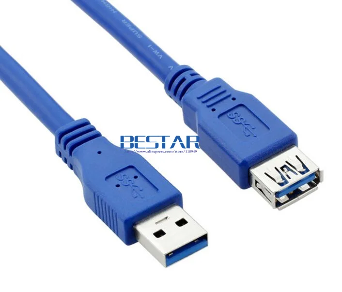 200 шт./лот) USB 3,0 A Male AM to USB 3,0 A Female AF USB3.0 удлинитель 0,3 м 0,6 м 1 м 1,5 м 1,8 м 3 м 5 м