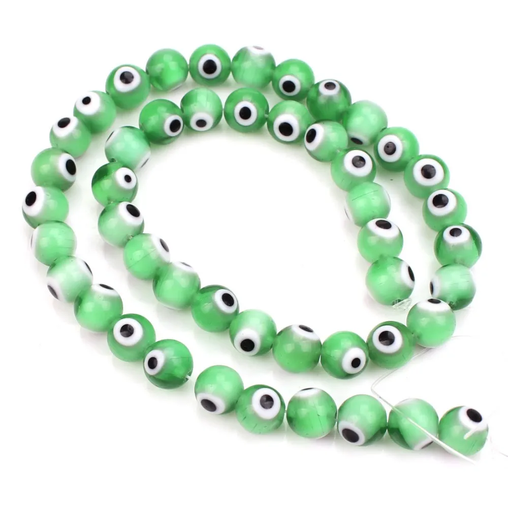 Акриловые бусины Lucky eye 8/10 мм Круглый зловещий в полоску для самостоятельного