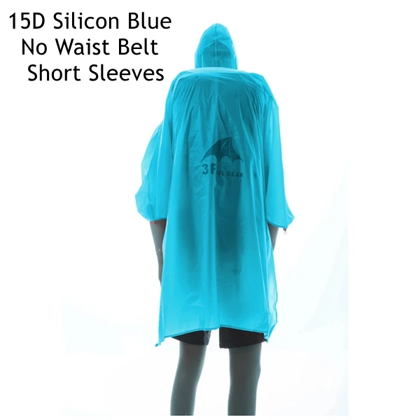 Blue 15D Silicone 3F Ul одиночный человек Сверхлегкий походный Велоспорт плащ открытый тент Кемпинг Мини брезент солнечные укрытия 15D силикон 210T тафта - Цвет: Blue 15D Silicone