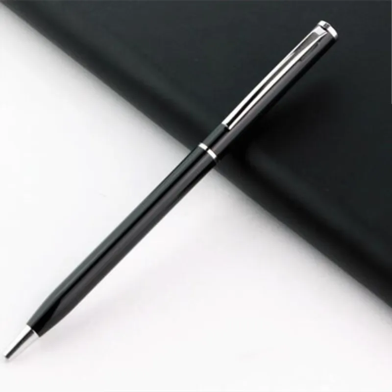 Bright Black Silver Школьные канцелярские товары многоцветная Mb роликовая ручка 1 шт. высокое качество ядро металлическая шариковая ручка вращающаяся металлическая старая масляная ручка - Цвет: Bright Black Silver