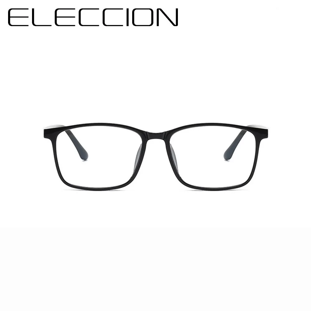 Очки по рецепту ELECCION модные мужские квадратные очки TR90 женские оптические оправы