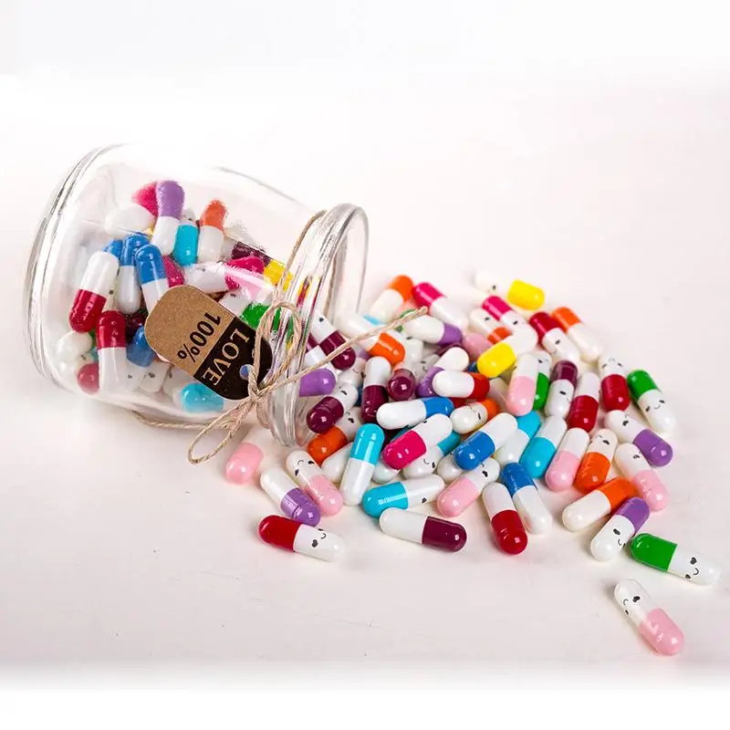 100 шт./лот любовь пустые сообщения капсулы Конверт Письмо Бумага Kawaii Emoticon смайлик