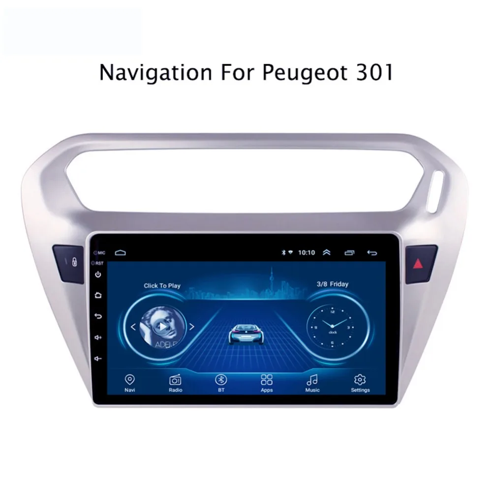 Супер тонкий сенсорный экран Android 8,1 радио gps навигация для peugeot 301 Elysee 14+ головное устройство планшеты стерео Мультимедиа Bluetooth