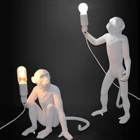 modern gorilla pendant light milan design resin monkey loft vintage hemp rope pendant lamp for home lighting bar cafe retro