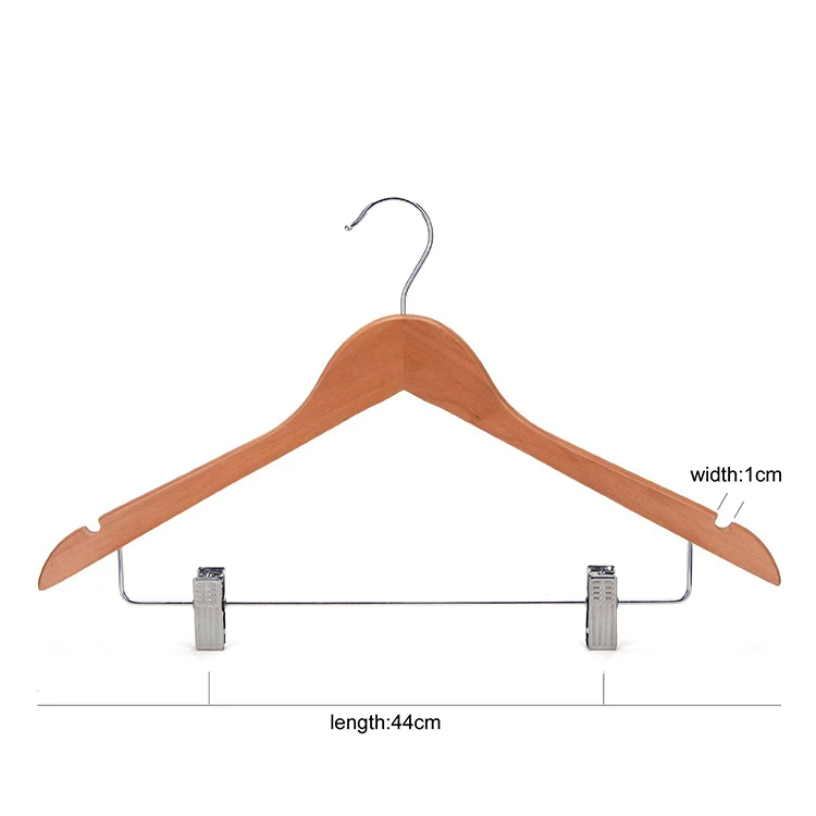 [Бесплатная доставка] Φ с зажимами для костюмов (10 шт./лот)|hangers with clips|wooden hangerswooden