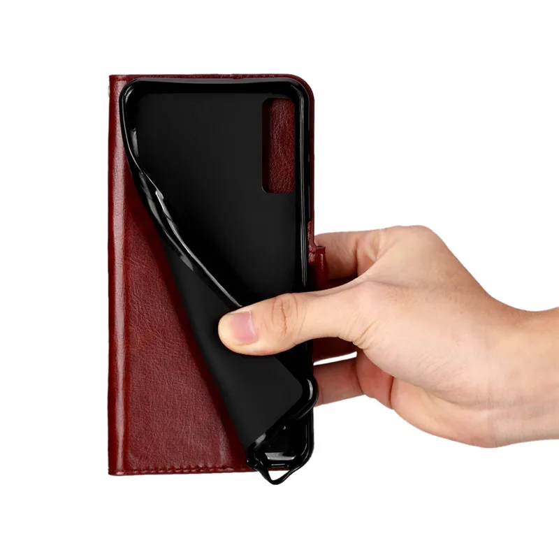 Micgita Case For Xiaomi Mi 9 Leather Cases Black Silicone + PU Retro Wallet Flip Cover Mi9 Book Style Protector | Мобильные телефоны