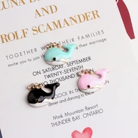 10pcslot cute whale enamel charms for jewelry making alloy metal pendant fit diy necklace bracelet drop oil accessories craft