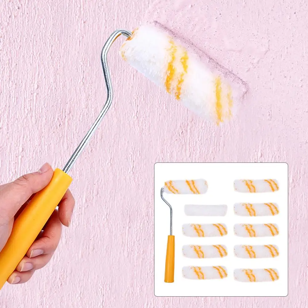 Портативный валик для краски набор Pro Флокированный Edger домашний настенный