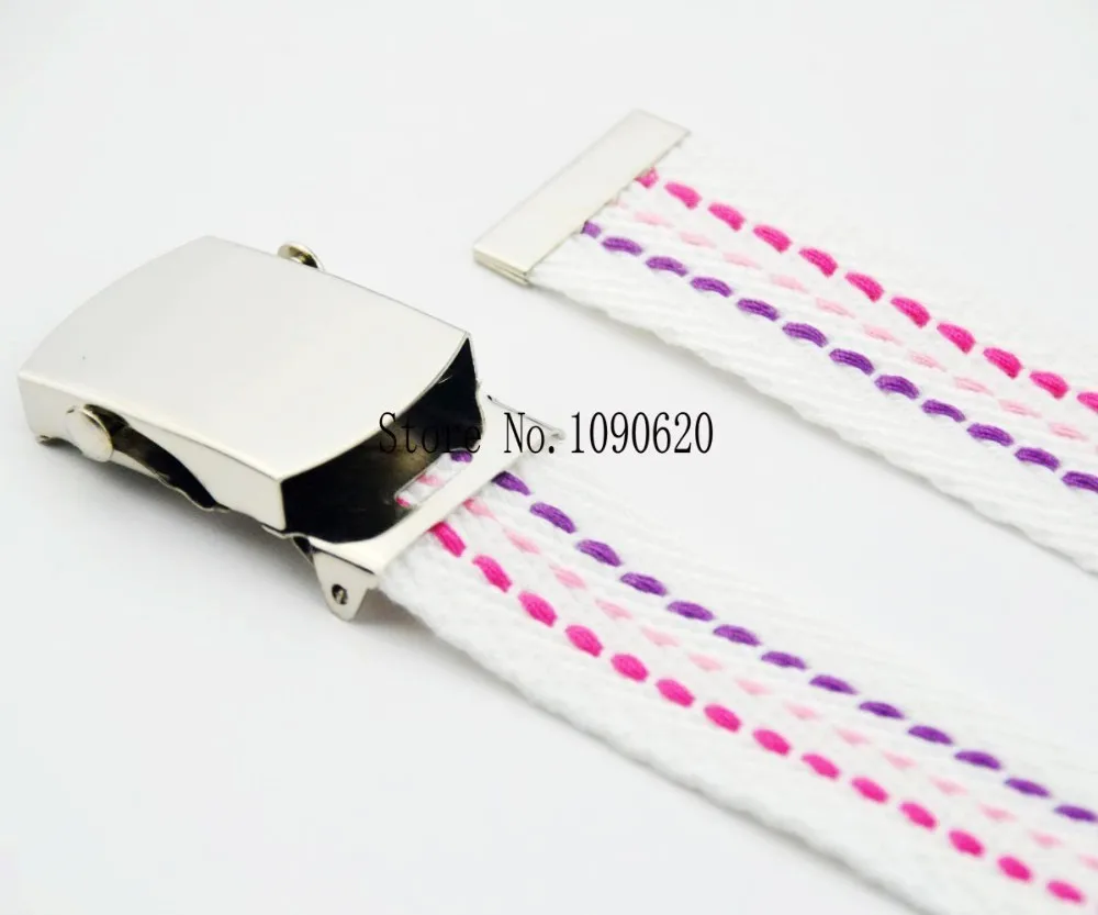 Пояс для девочек детские ремни с блестящей серебряной пряжкой тканевый пояс