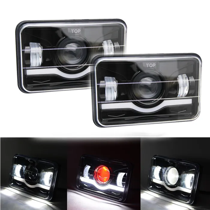 black 2pcs 4x" светодиодный проектор H4 для Honda XR650 XR250 XR400 Suzuki светодиодный фонарь для передних фар для мотоцикла Honda - Цвет: black 2pcs