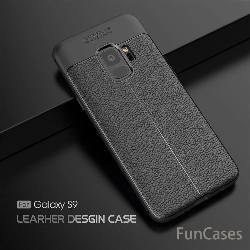 Роскошный чехол для samsung Galaxy S9 кожаный дизайнерский мягкий ТПУ противоскользящий