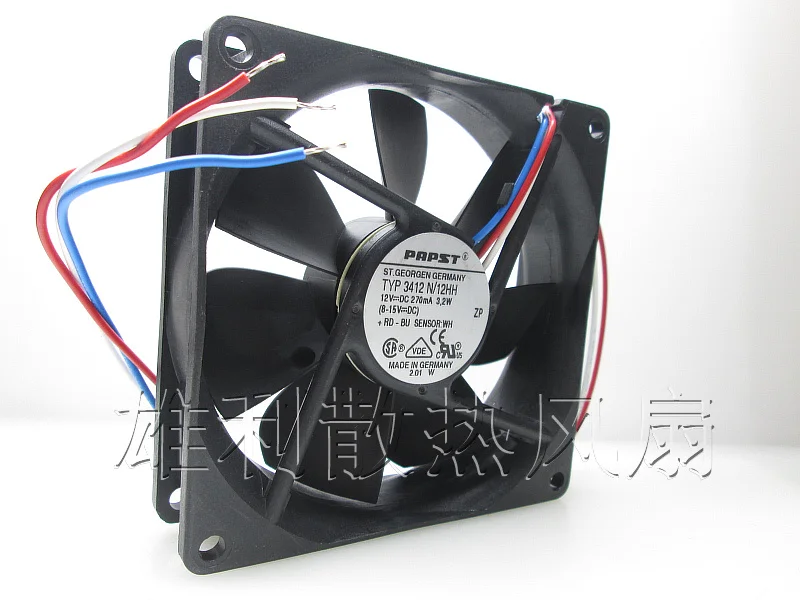 

Free Delivery.3412 N / 12HH 12V 270MA 3.2W cooling fan