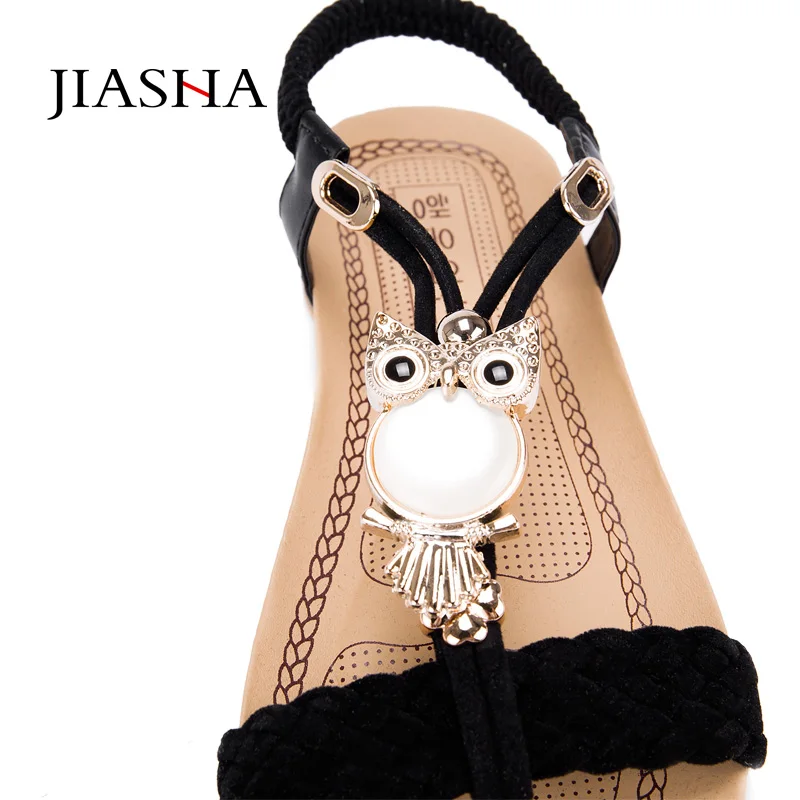 Женские сандалии 2018 модные богемные женские туфли с совой Вьетнамки Летние