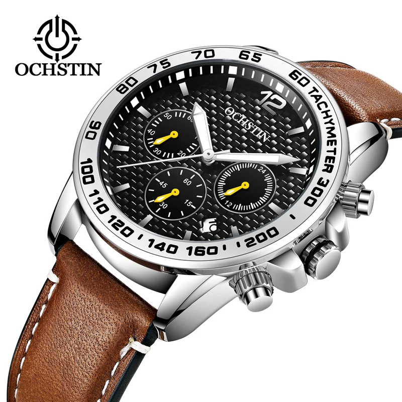 OCHSTIN наручные часы Мужские Роскошные спортивные с хронографом erkek kol saati orologi Relogio
