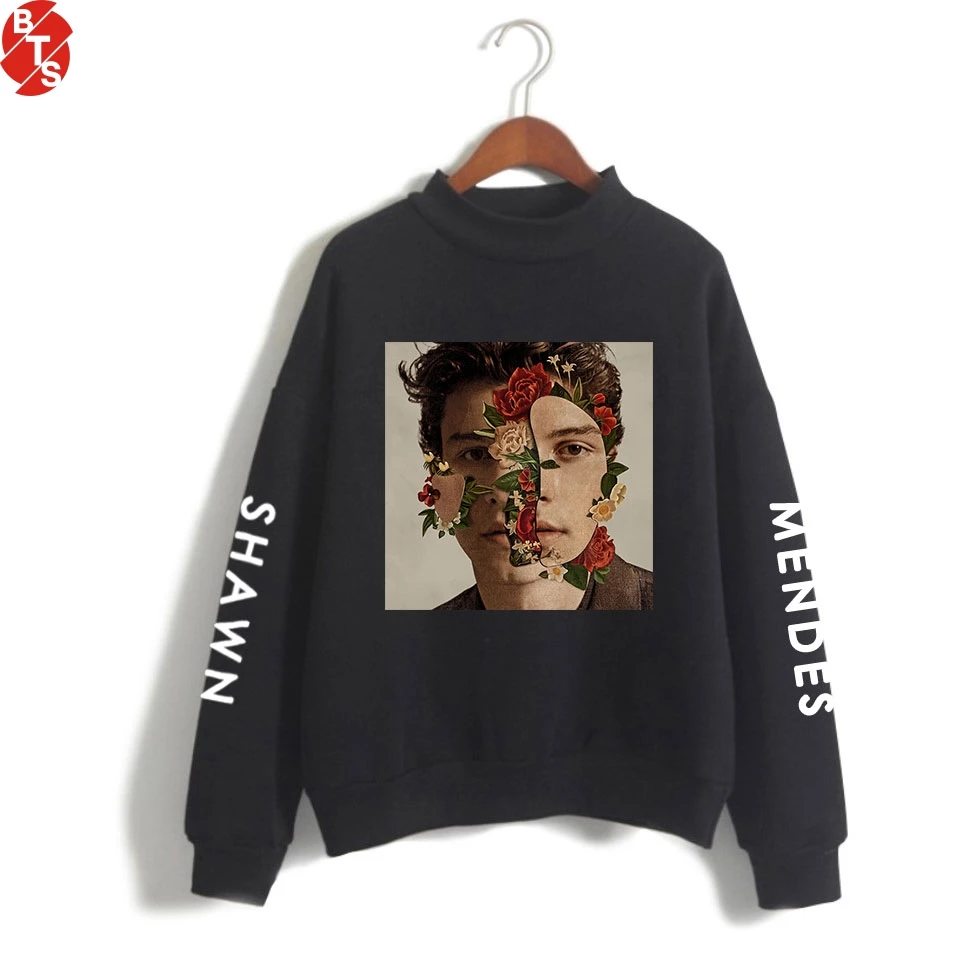 Женские/мужские свитшоты с принтом SHAWN MENDES модная Водолазка длинным рукавом 2018