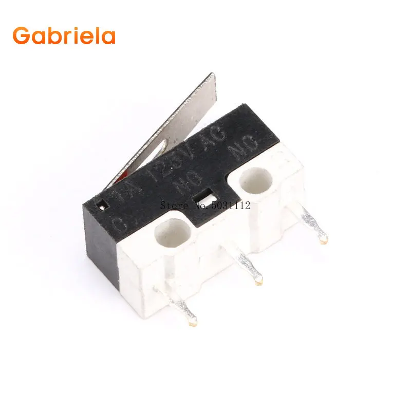 10 шт. AC 125V 1A SPDT 1NO 1NC Мгновенный длинный шарнирный рычажок микро-переключатель |