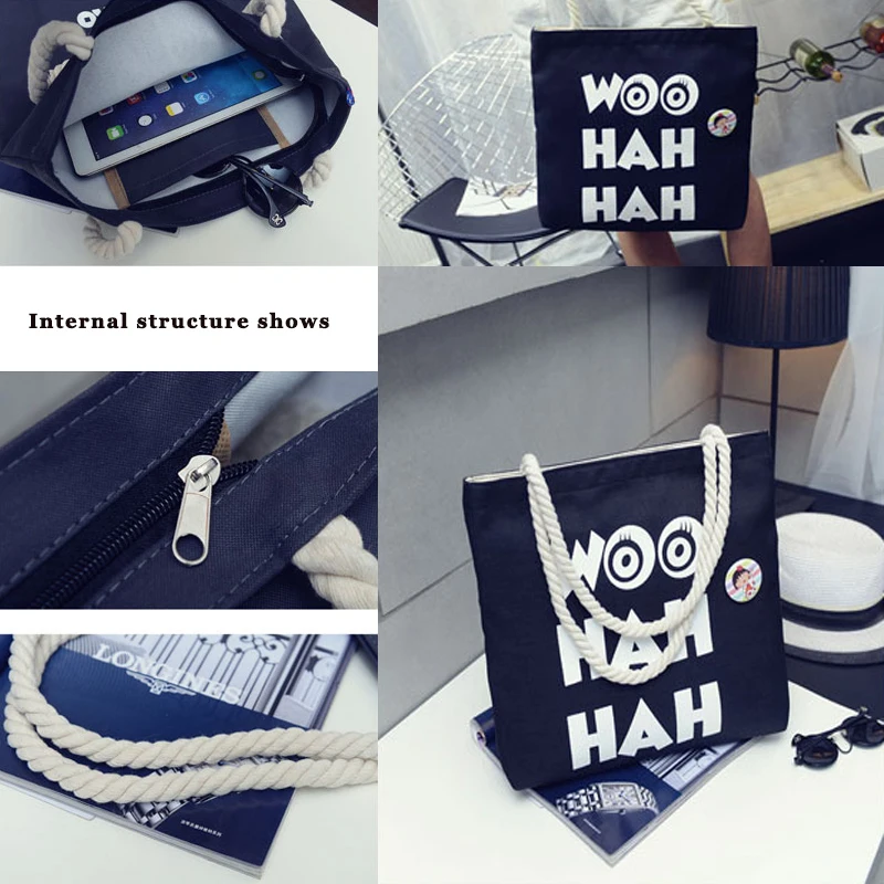 New Arrival Women Canvas Shoulder Bag Casual Animal Cartoon Printed Large Capacity Handbags Tote Fashion Ladies Shopping Bags | Багаж и