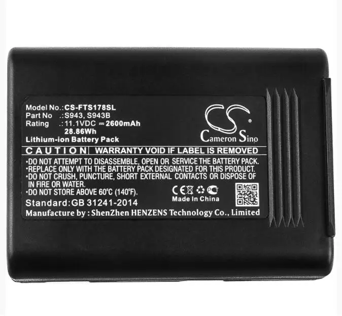 

Аккумулятор Cameron Sino 2600 мАч для FITEL S121A S121M4 S122A S122C S122M12 S122M8 S123C S123C12 S123CM8 S123M12