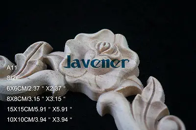 Резные Угловые Аппликации из дерева Неокрашенная рамка наклейка на дверь