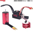 SURPASS HOBBY KK водонепроницаемый комбо wтеплоотвод 80A ESC 3665 2900KV бесщеточный мотор для RC 110 автомобиля