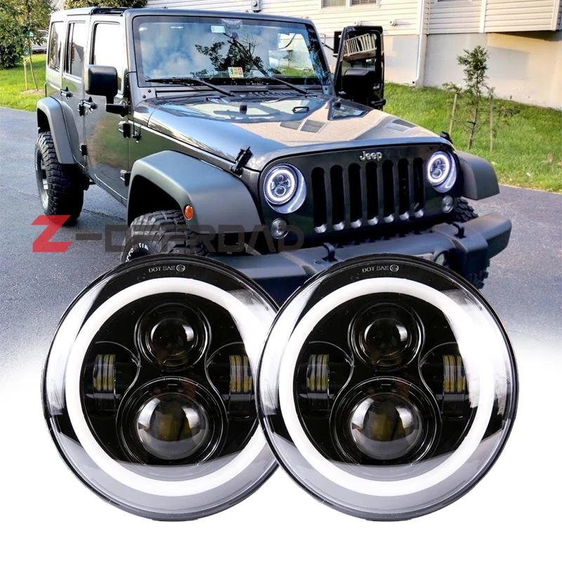 Сменные фары для Jeep Wrangler безлимитные JK 4 внедорожника 7 дюймов светодиодные H4 Фары