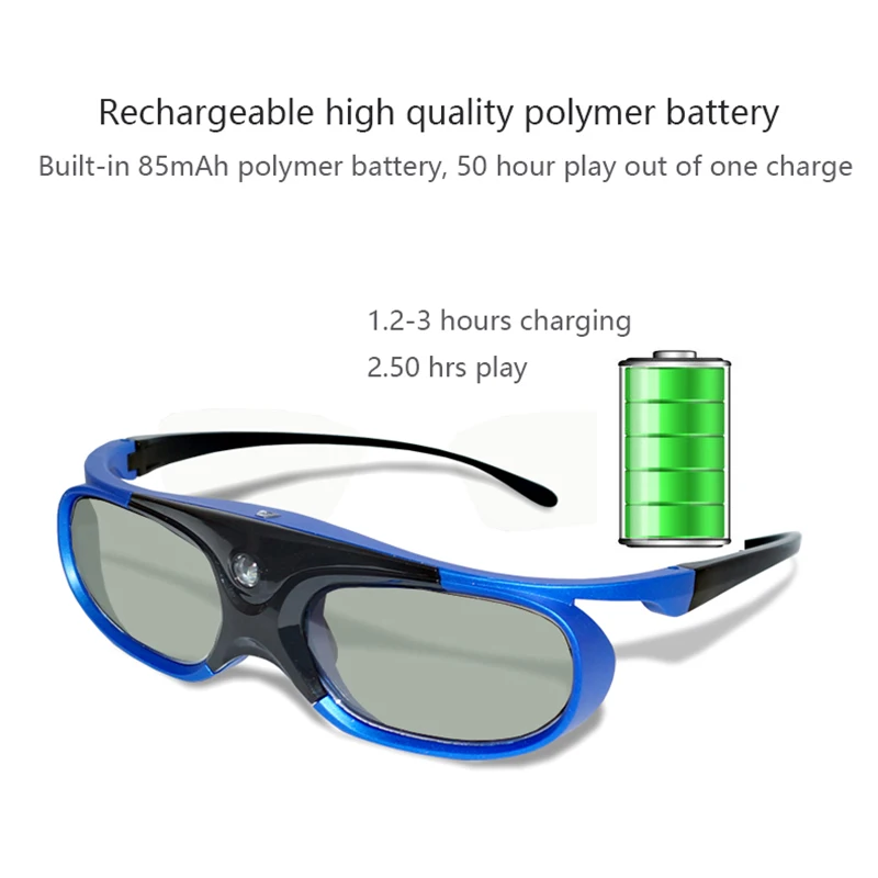 3D очки Salange с активным затвором аккумулятором для XGIMI H1 H2 H1S Z6 CC Auora JMGO N7 другого DLP