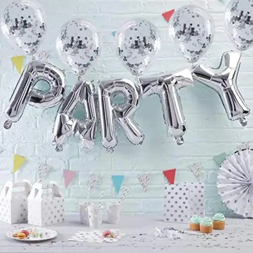 6pcs/lot 12inch Silver Confetti latex Balloons Foil Bouquet Wedding Birthday Party hen party baby kids Decoration balloon | Дом и сад